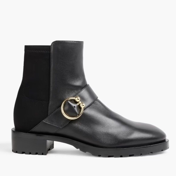 NEW STUART WEITZMAN Luxering Suede & Neoprene Lug Sole Ankle Boots (Size 8 B) - Picture 1 of 12